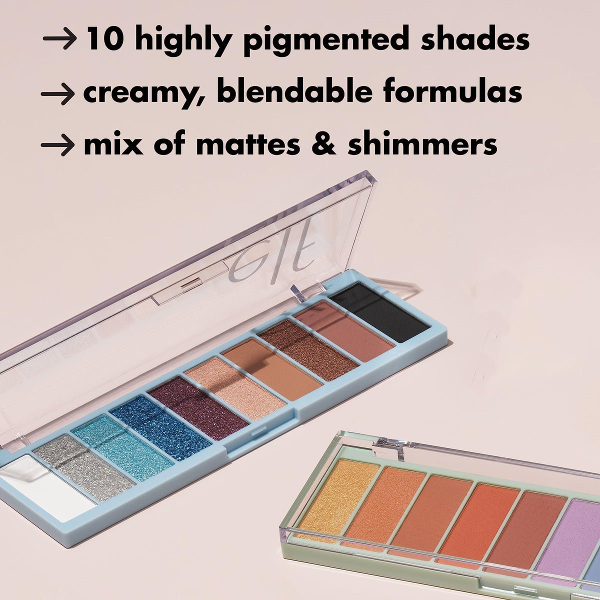 e.l.f. Perfect 10 Eyeshadow Palette showing warm transition shades
