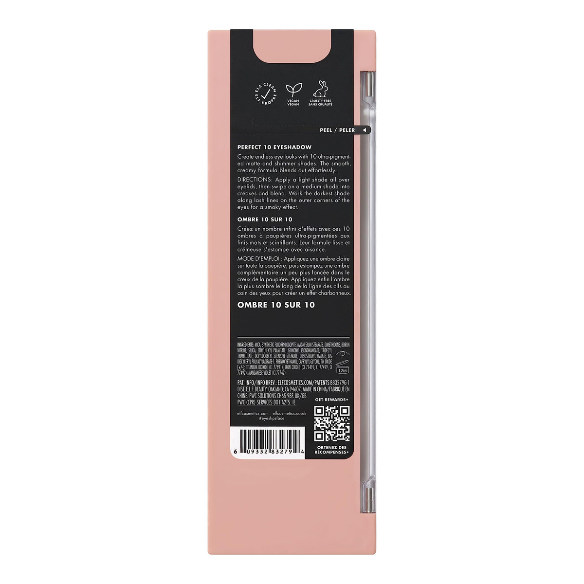 e.l.f. Perfect 10 Eyeshadow Palette with brush applicator