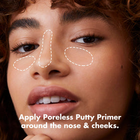 e.l.f. Poreless Face Primer application with Putty Brush