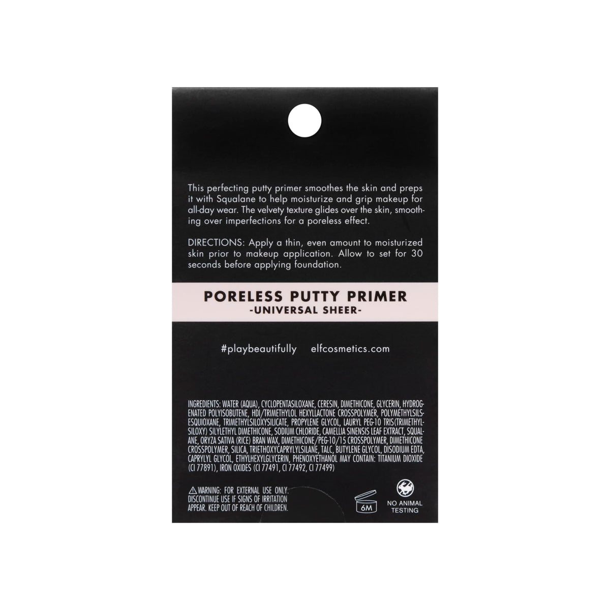 e.l.f. Poreless Face Primer ingredients list
