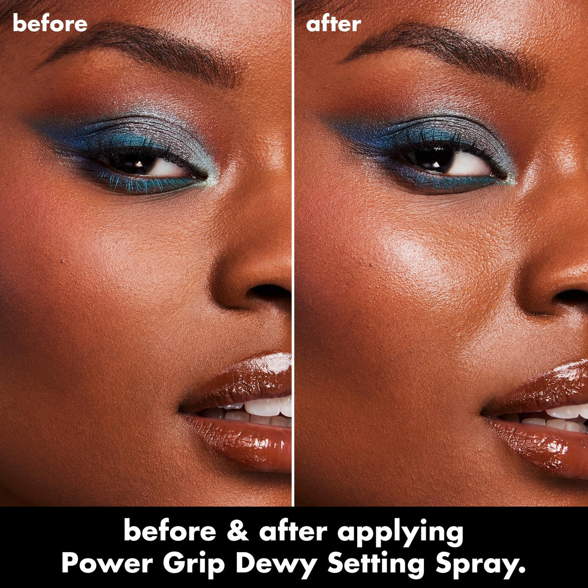 e.l.f. Power Grip Dewy Setting Spray mist application