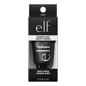 e.l.f. Power Grip Matte Primer Mini with makeup brushes