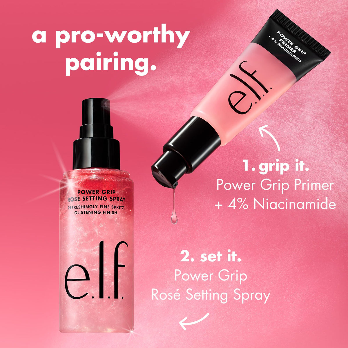 e.l.f. Power Grip Rosé Setting Spray close-up of nozzle