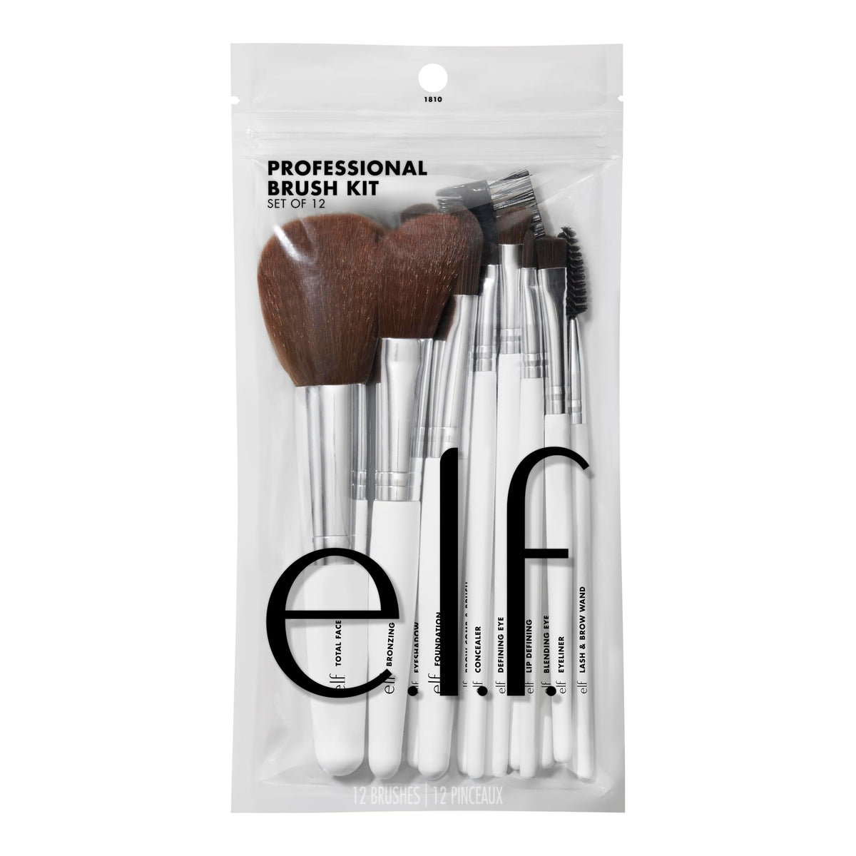 e.l.f. Professional Makeup Brush Set 12-Piece front view