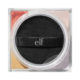 e.l.f. Set it Bright Powder Quad Deep-Rich velvet puff included