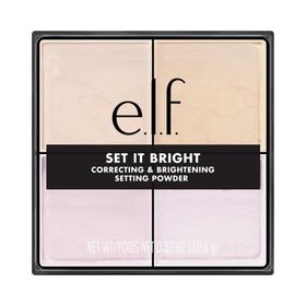 e.l.f. Set it Bright Powder Quad front view with four shades