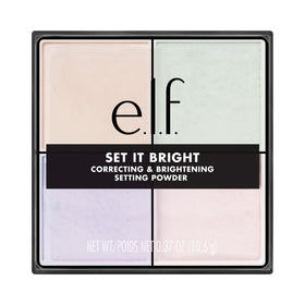 e.l.f. Set it Bright Powder Quad front view with four shades
