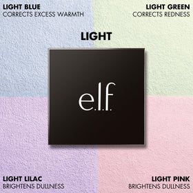 e.l.f. Set it Bright Powder Quad showing included velvet puff