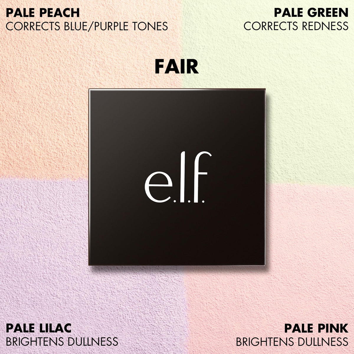 e.l.f. Set it Bright Powder Quad with included velvet puff