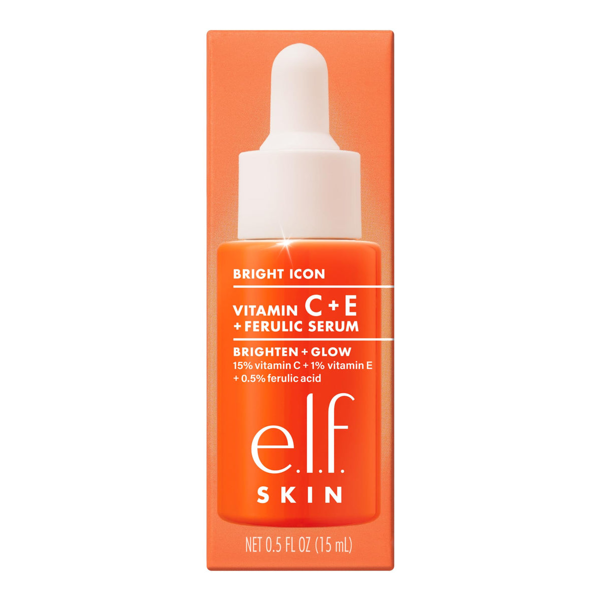 e.l.f. SKIN Bright Icon Vitamin C Serum Mini application on face