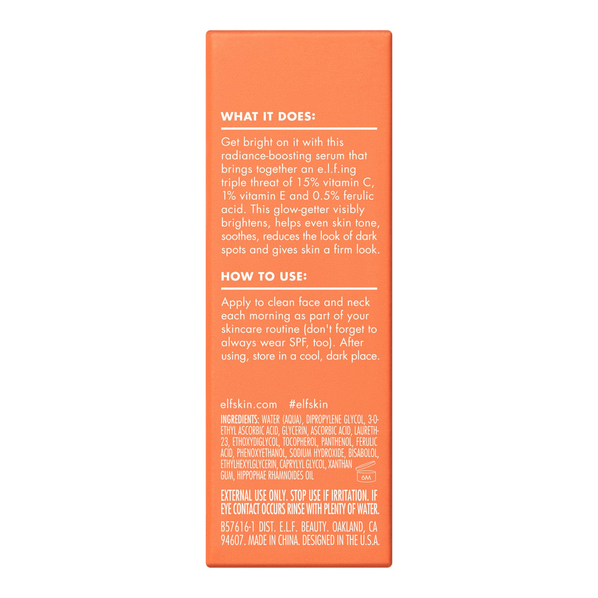 e.l.f. SKIN Bright Icon Vitamin C Serum Mini with other skincare products