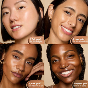 e.l.f. SKIN Bronzing Drops Rose Gold application on face