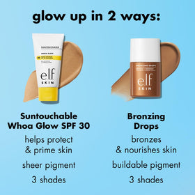 e.l.f. SKIN Bronzing Drops Rose Gold mixed with SPF