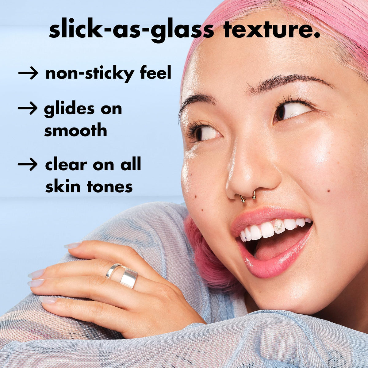 e.l.f. SKIN Glass Slick Serum Stick texture on skin