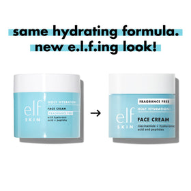 e.l.f. SKIN Holy Hydration! Face Cream on a bathroom counter