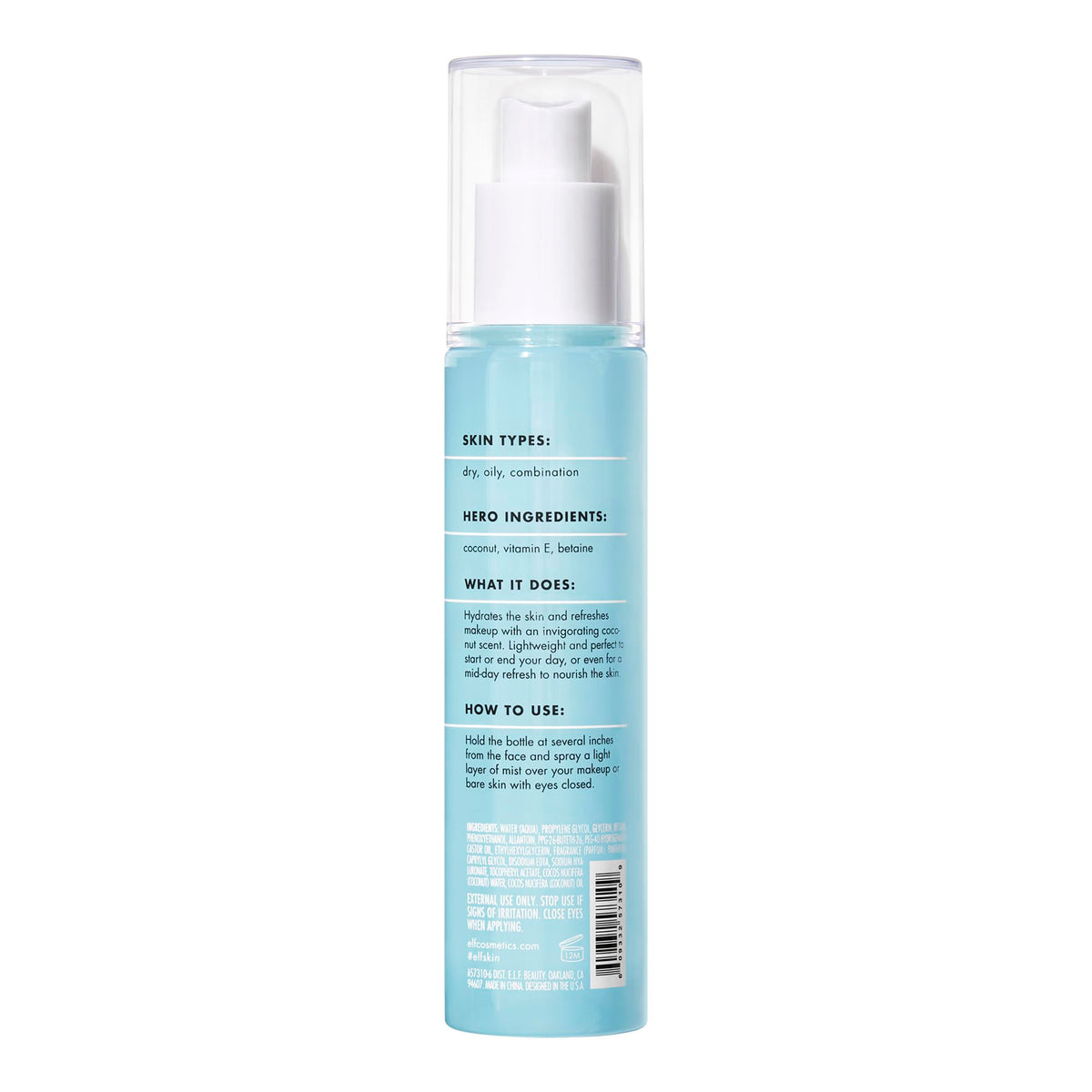 e.l.f. SKIN Hydrating Coconut Mist lifestyle use