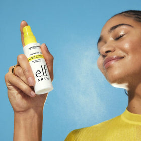 e.l.f. SKIN SPF 45 Setting Spray with natural background
