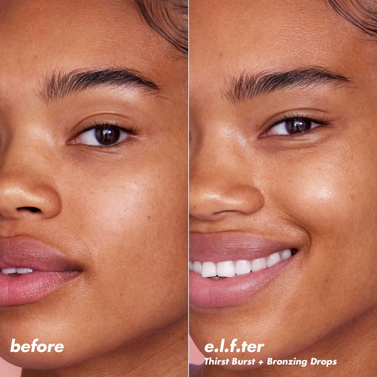 e.l.f. SKIN The Hottest Drops Duo application on skin