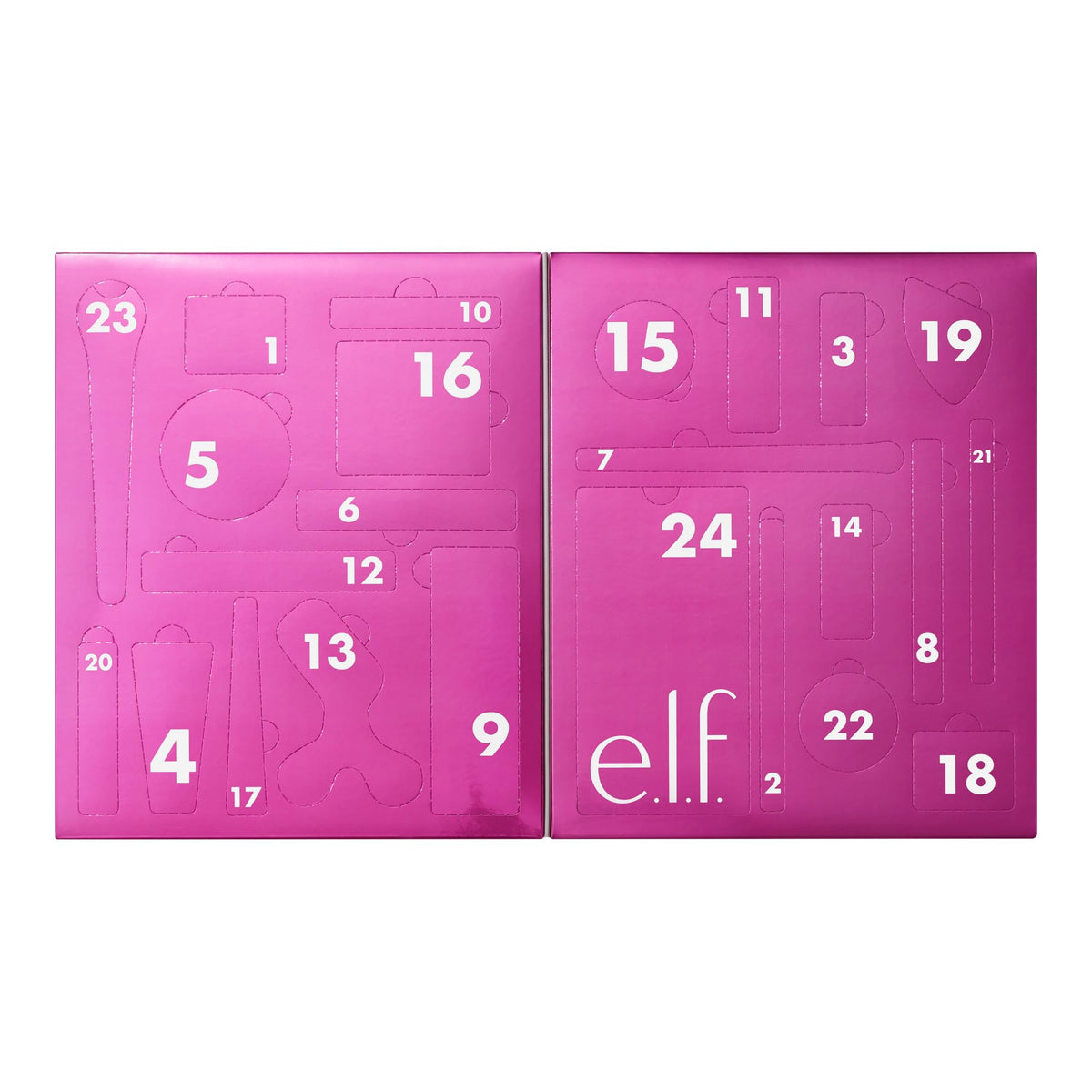 e.l.f. Sleigh the Holidays 24-Day Advent Calendar front view with festive design