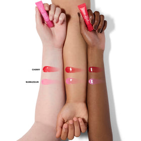 e.l.f. Squeeze Me More Lip Balm Duo Bubblegum tube with slanted tip