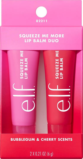 e.l.f. Squeeze Me More Lip Balm Duo Cherry and Bubblegum front view