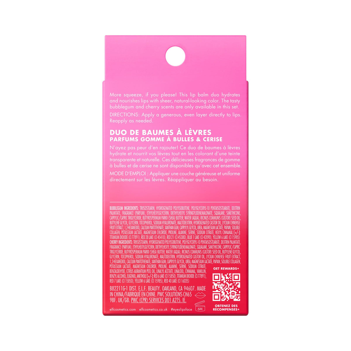 e.l.f. Squeeze Me More Lip Balm Duo Cherry and Bubblegum lifestyle scene