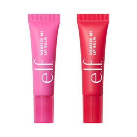 e.l.f. Squeeze Me More Lip Balm Duo Cherry and Bubblegum on a flat surface