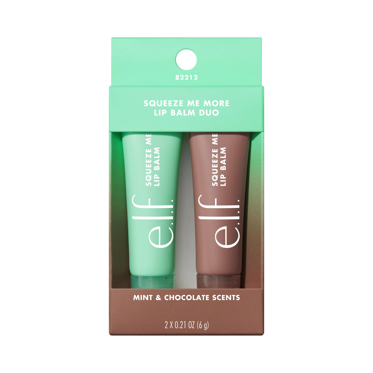 e.l.f. Squeeze Me More Lip Balm Duo Mint and Chocolate front view