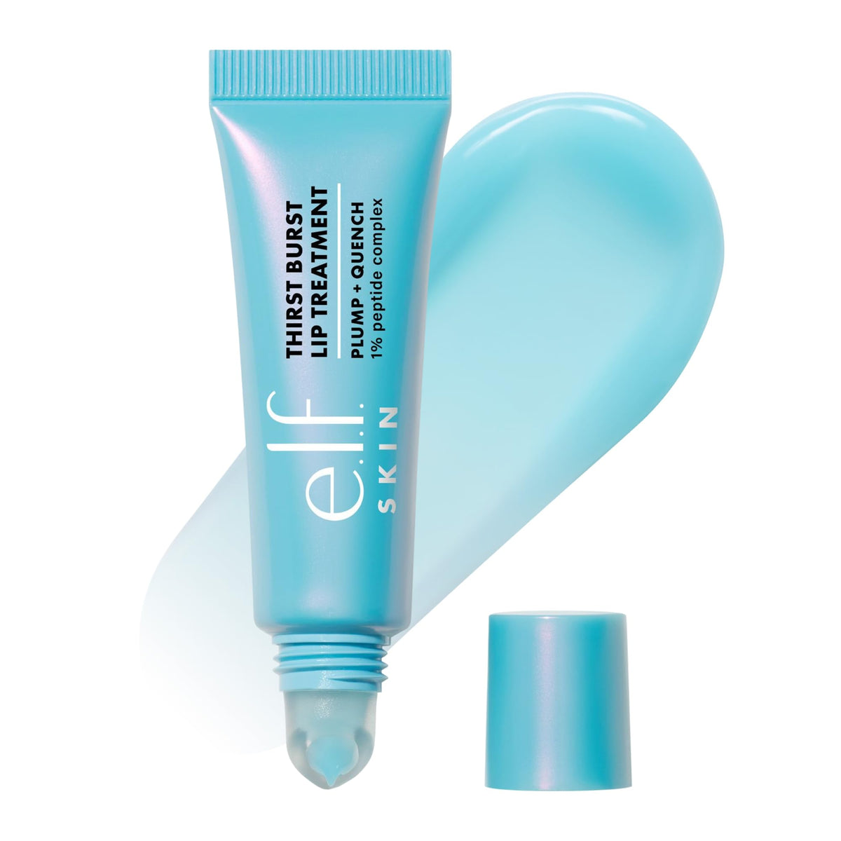 e.l.f. Thirst Burst Lip front view, Sheer Blue Hibiscus