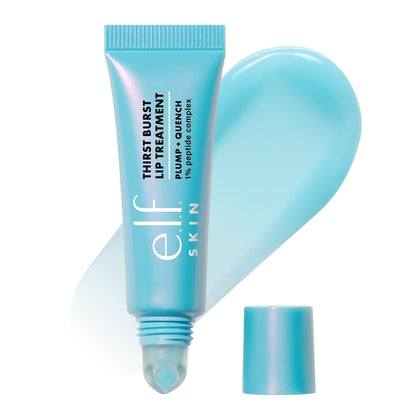 e.l.f. Thirst Burst Lip front view, Sheer Blue Hibiscus