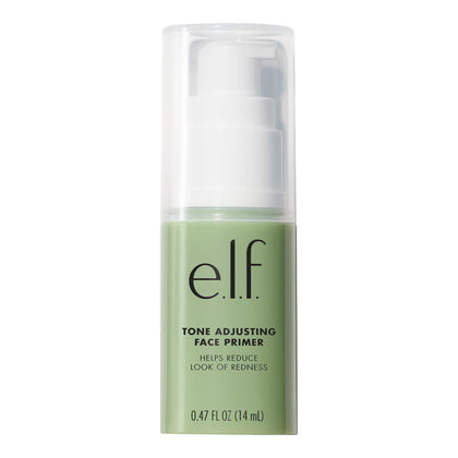 e.l.f. Tone Adjusting Face Primer front view, green-tinted cream