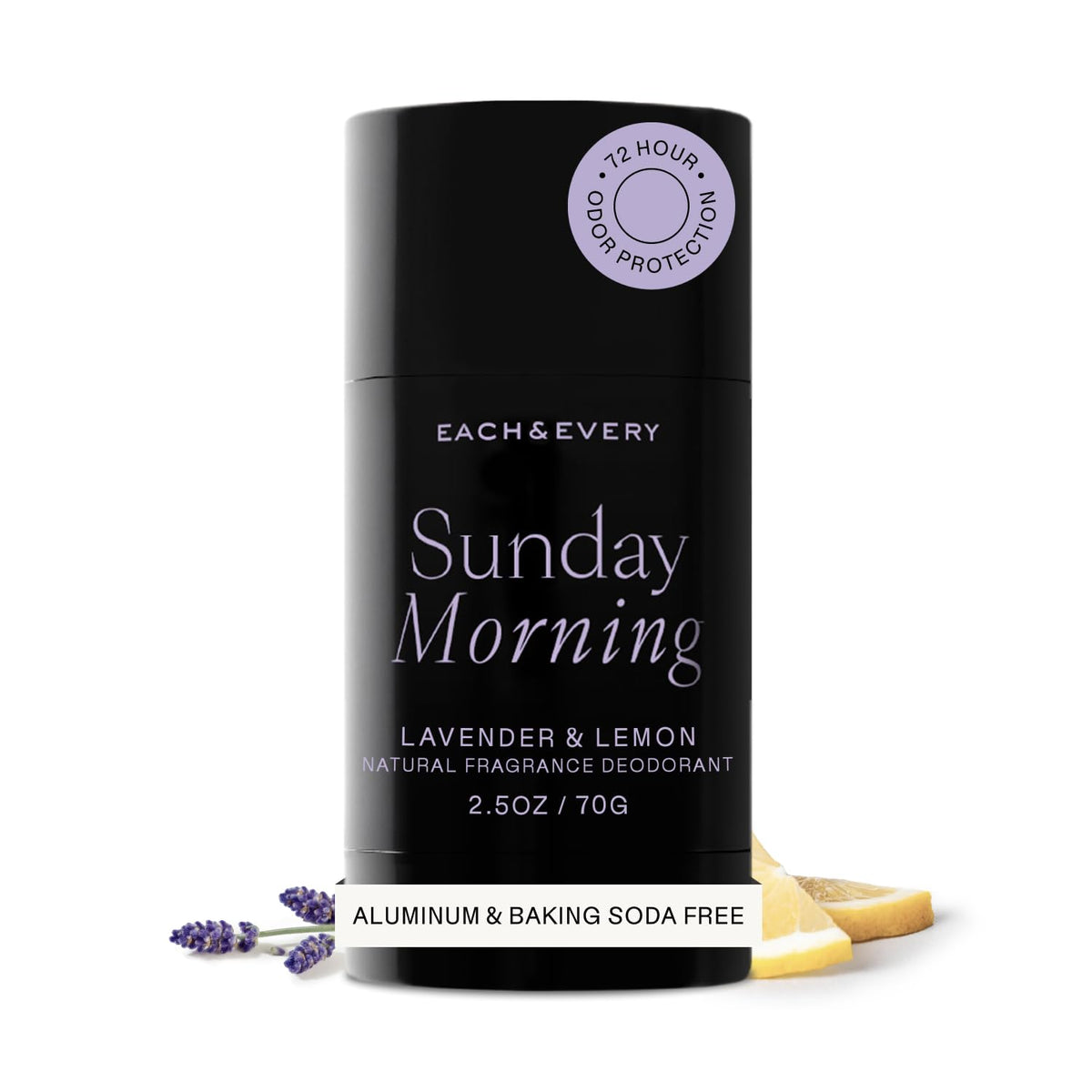 Each & Every Aluminum Free Deodorant Lavender & Lemon 2.5oz front view