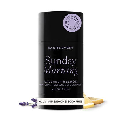 Each & Every Aluminum Free Deodorant Lavender & Lemon 2.5oz front view