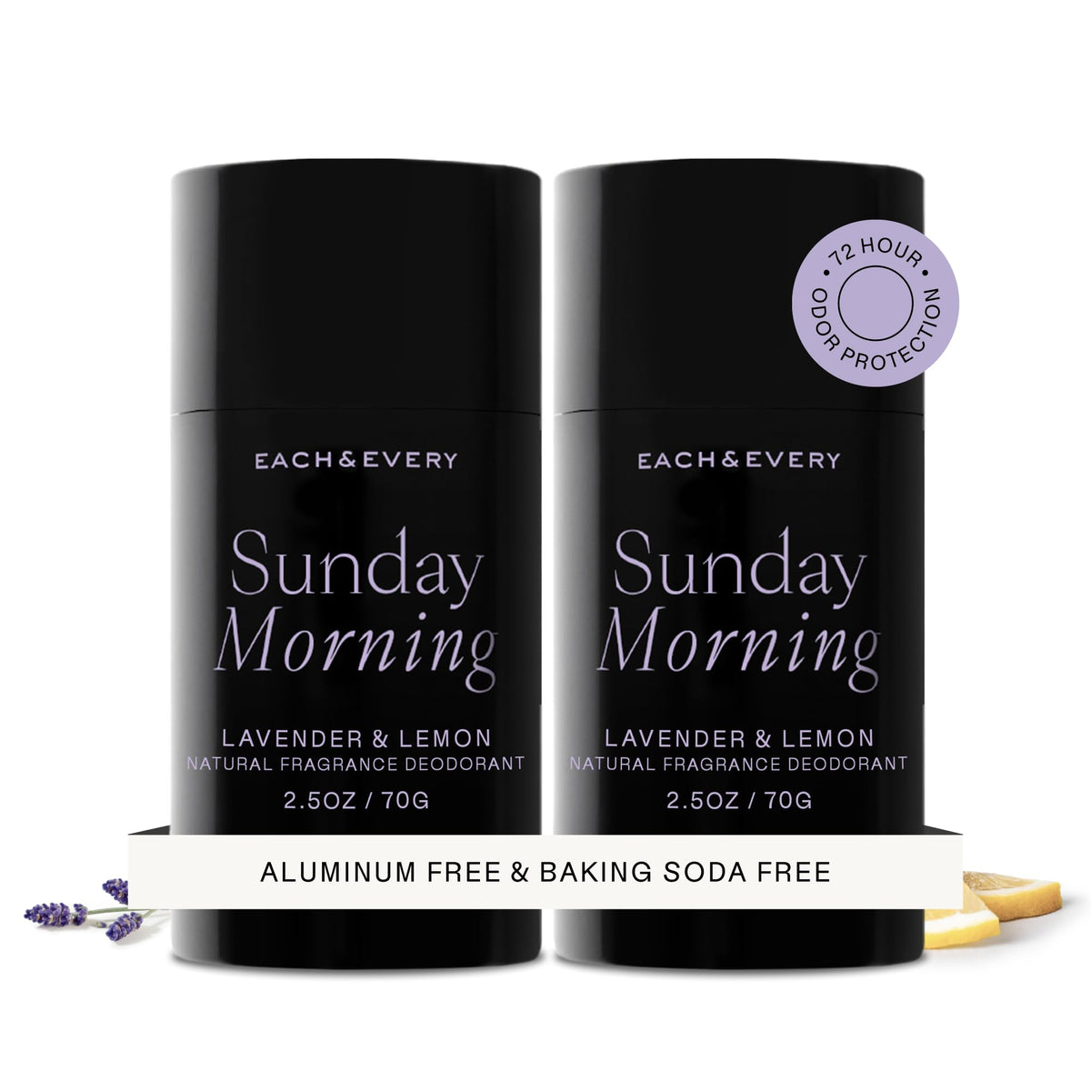 Each & Every Aluminum Free Deodorant Lavender & Lemon front view