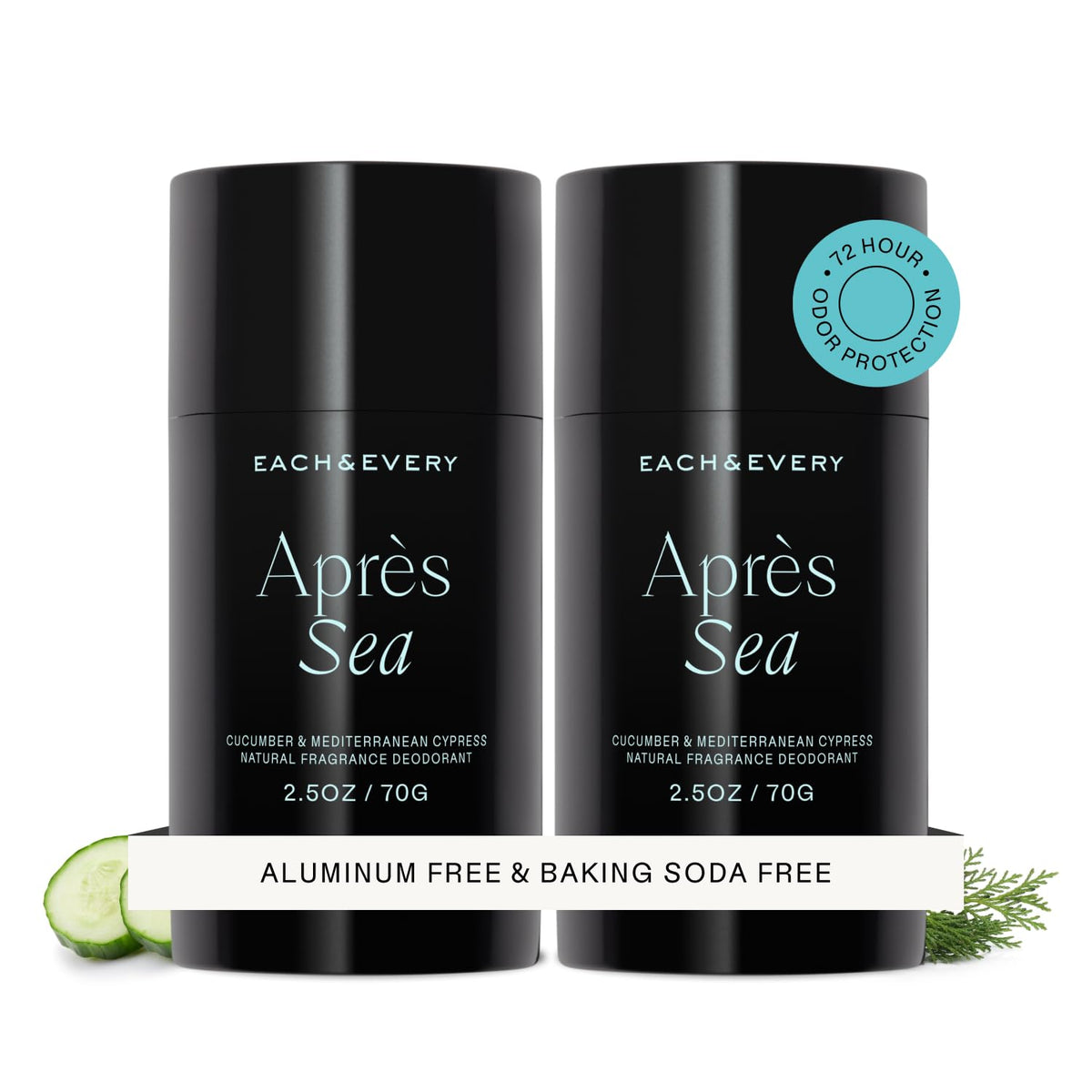 Each & Every Natural Deodorant 2 Pack front view