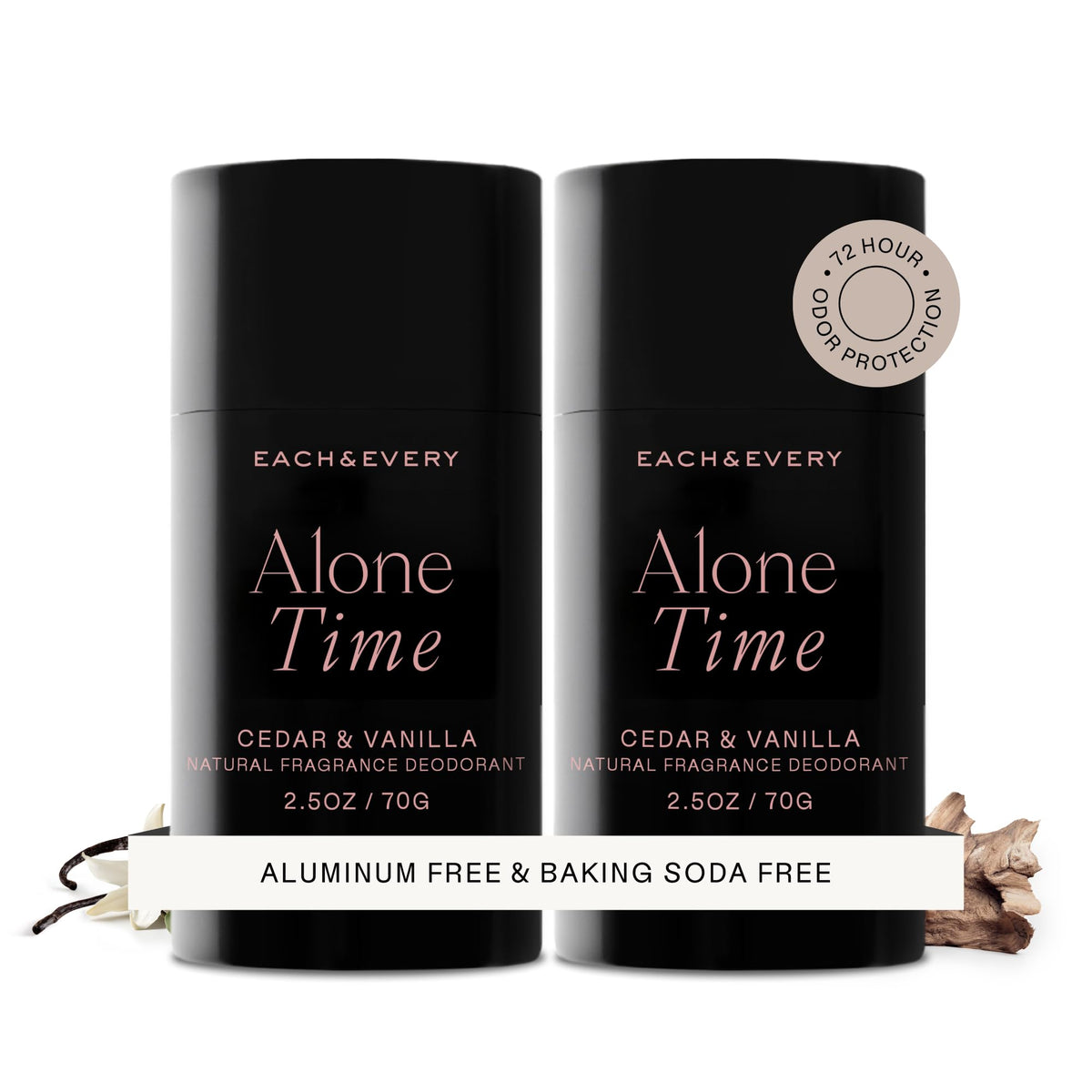 Each & Every Natural Deodorant 2 pack in Cedar & Vanilla scent