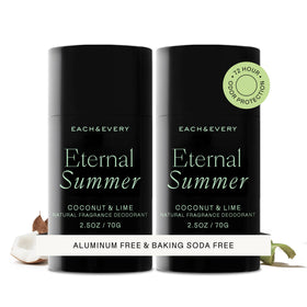 Each & Every Natural Deodorant Coconut & Lime 2 Pack front view