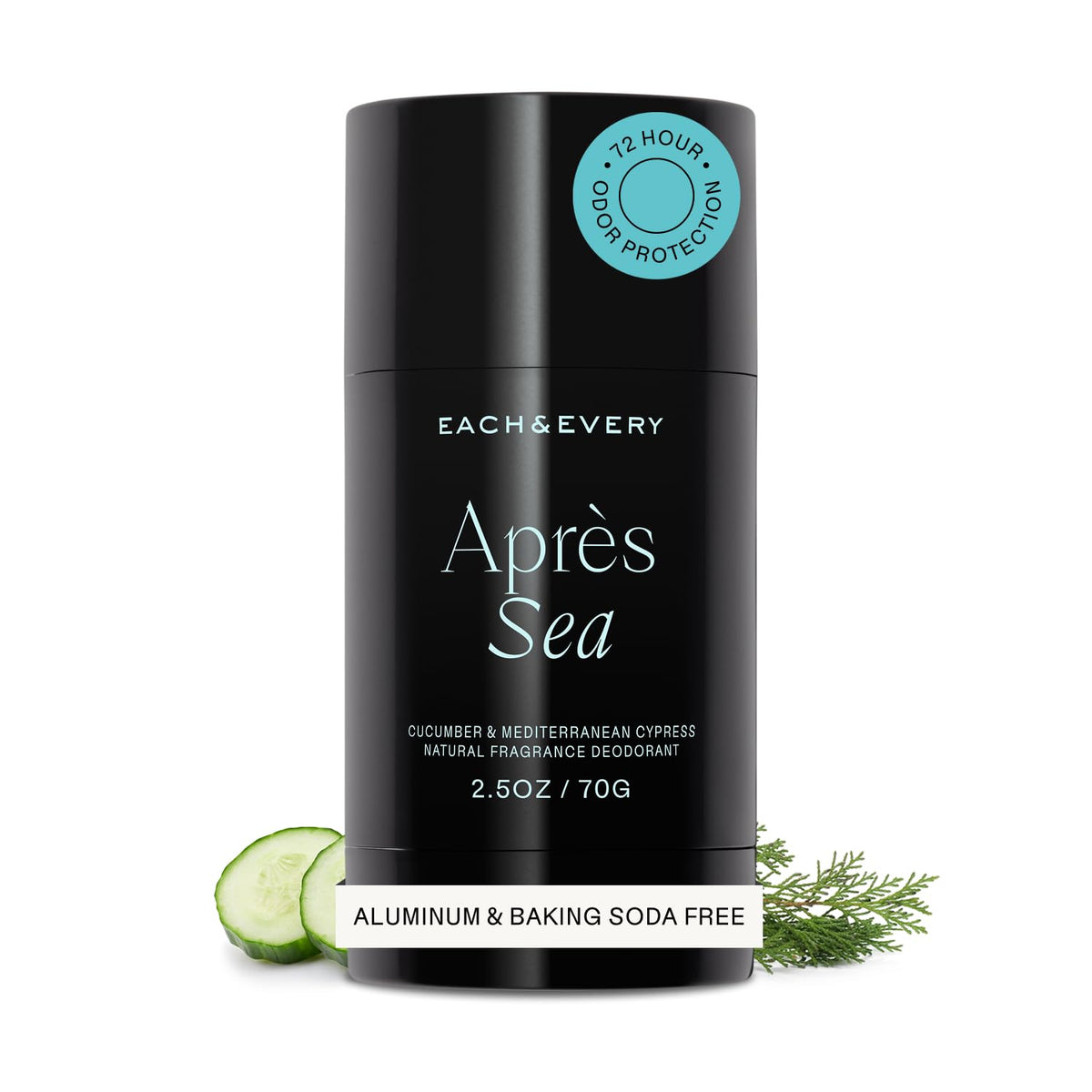 Each & Every Natural Deodorant front view with After Sea Cucumber scent