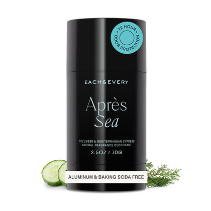 Each & Every Natural Deodorant front view with After Sea Cucumber scent