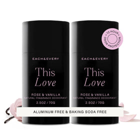 Each & Every Natural Deodorant Love Rose & Vanilla front view