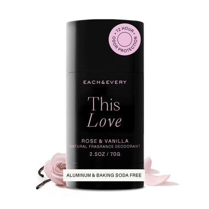Each & Every Natural Deodorant Love Rose & Vanilla front view