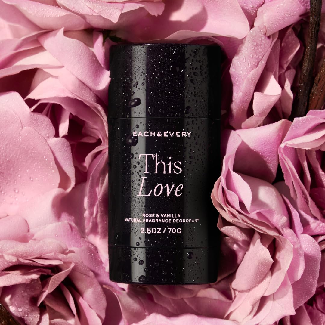 Each & Every Natural Deodorant Love Rose & Vanilla ingredients list