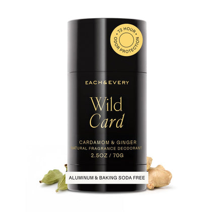 Each & Every Natural Deodorant Wild Card Cardamom & Ginger front view