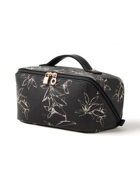 EACHY Travel Makeup Bag floral design front view