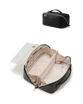EACHY Travel Makeup Bag front view in black