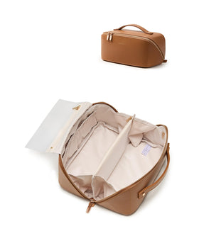 EACHY Travel Makeup Bag front view in Desert Yellow