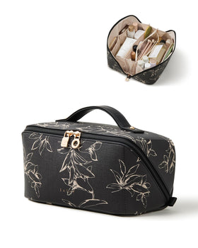 EACHY Travel Makeup Bag front view in floral design