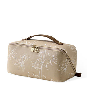 EACHY Travel Makeup Bag front view in floral design