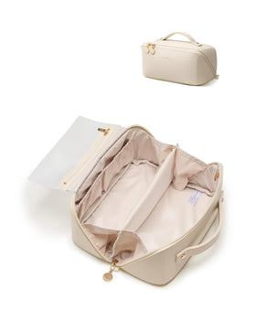 EACHY Travel Makeup Bag front view in white