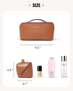 EACHY Travel Makeup Bag in a suitcase for travel